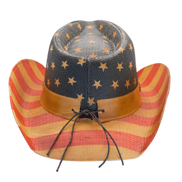 California Hat Company - Vintage American Flag Cowboy Hat